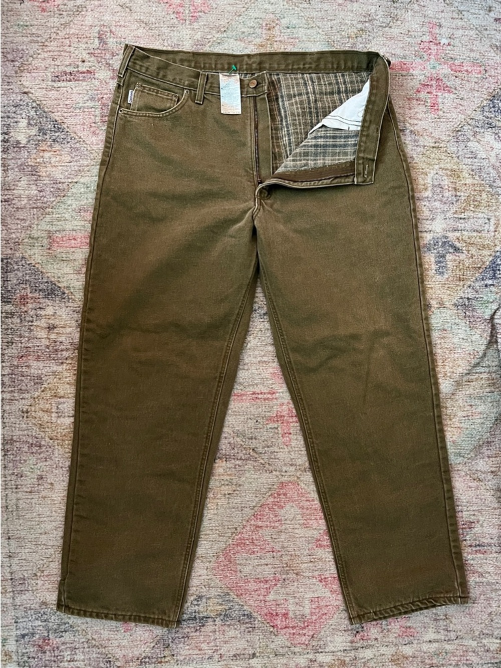 Vintage Men’s Carhartt flannel lined jeans B 162 BRK 40x32